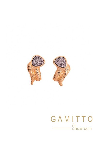 Foto Brinco Drusa em Banho Ouro