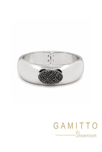 Foto Bracelete Drusa em Banho Prata