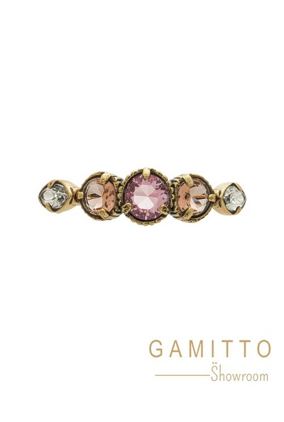 Foto Bracelete Cristais em Banho Ouro Vintage