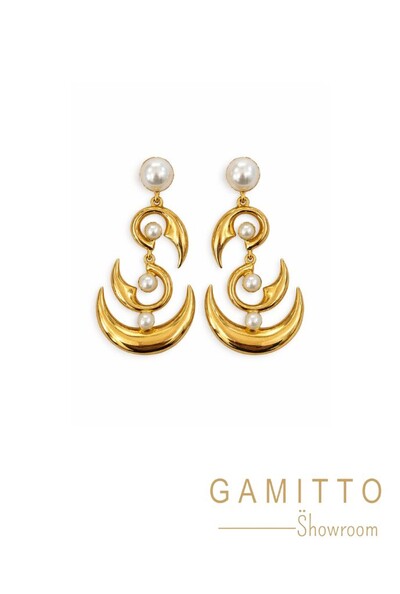 Foto Brinco Pérolas em Banho Ouro