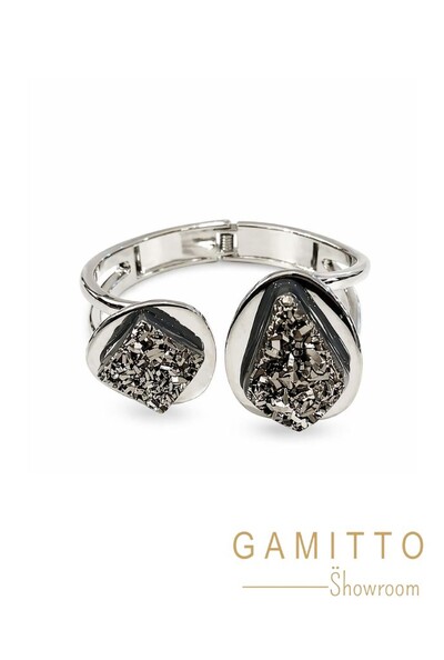 Foto Bracelete Drusa em BanhO Prata