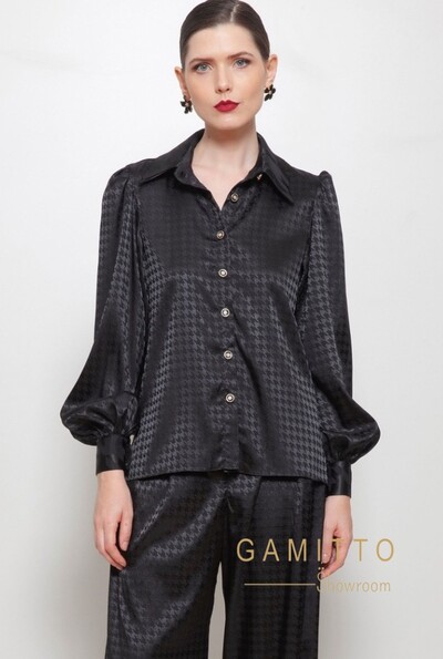 Foto Camisa Com Mangas Bufantes