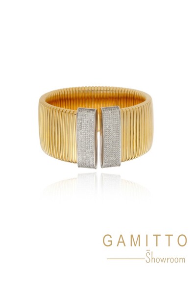 Foto Bracelete Cristais em Banho Ouro