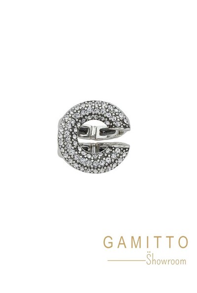 Foto Anel Cristais em Banho Prata Vintage