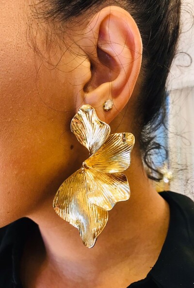 FotoBrinco Folha em Banho Ouro