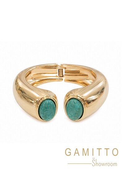 Foto Bracelete Pedra em Banho Ouro