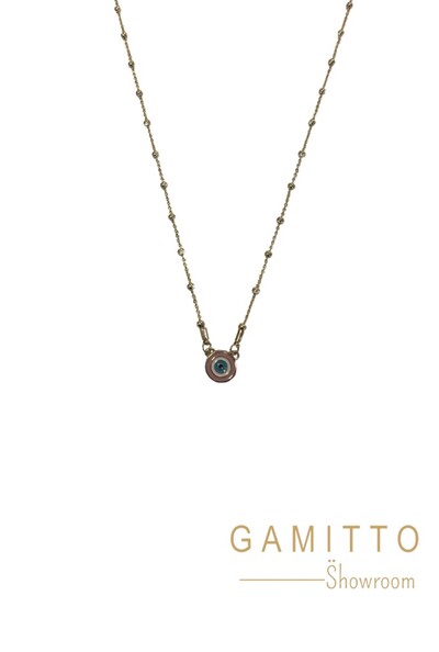 Foto Colar Olho Grego em Banho Ouro