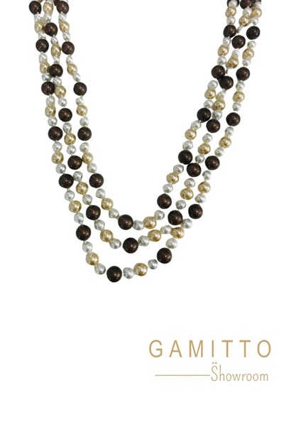 Foto Colar Pérolas em Banho Ouro