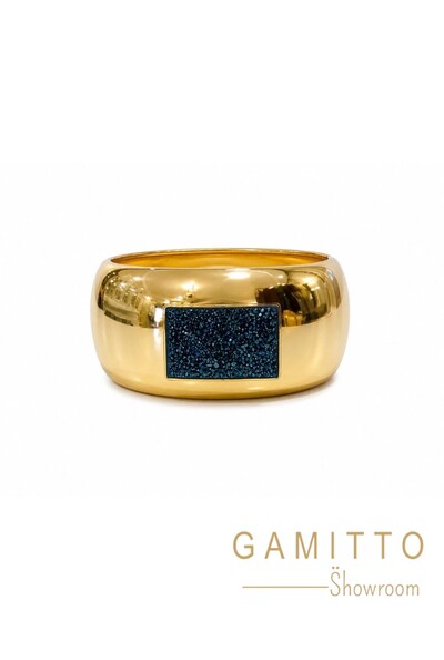 Foto Bracelete Drusa em Banho Ouro