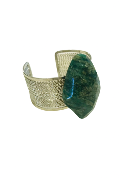 FotoBracelete Esmeralda em Banho Prata