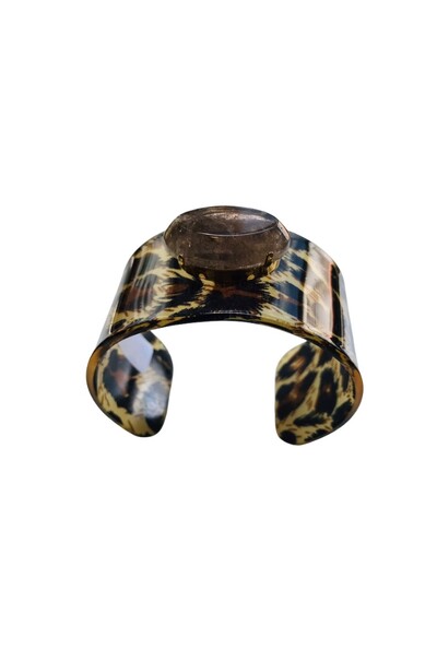 FotoBracelete Pedra Natural em Banho Ouro