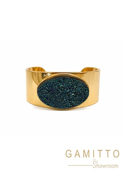 Foto Bracelete Drusa em Banho Ouro