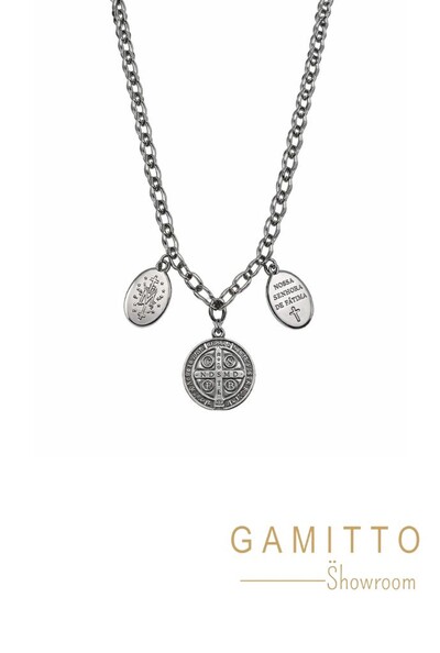 Foto Colar Medalhas em Banho Prata