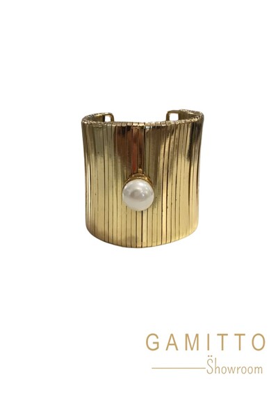 Foto Bracelete Pérola em Banho Ouro