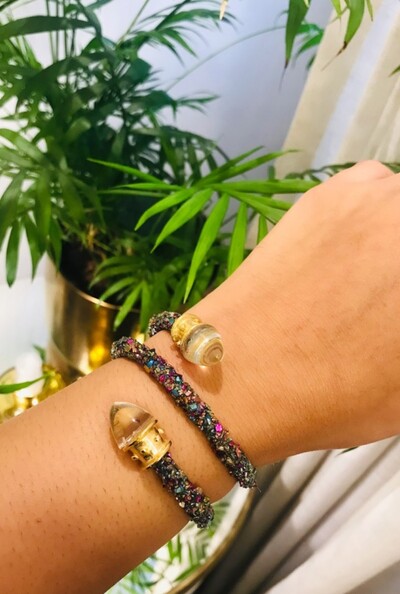 FotoPulseira Pedra em Banho Ouro