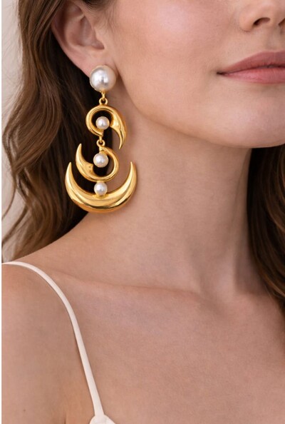 FotoBrinco Pérolas em Banho Ouro