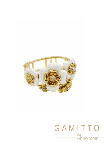 Foto Bracelete Flor em Banho Ouro