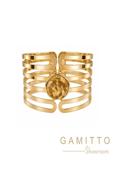 Foto Bracelete Pedra em Banho Ouro