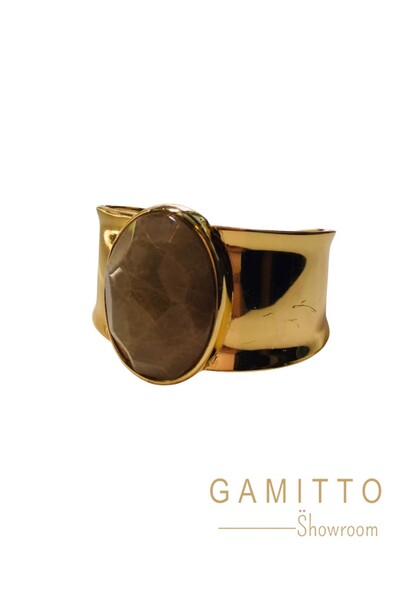 Foto Bracelete Pedra em Banho Ouro