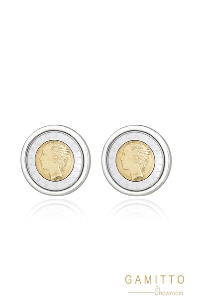 Foto Brinco Moeda em Banho Prata