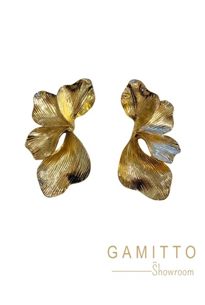 Foto Brinco Folha em Banho Ouro