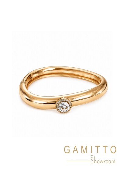Foto Bracelete Cristais em Banho Ouro