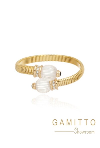 Foto Bracelete Cristais em Banho Ouro