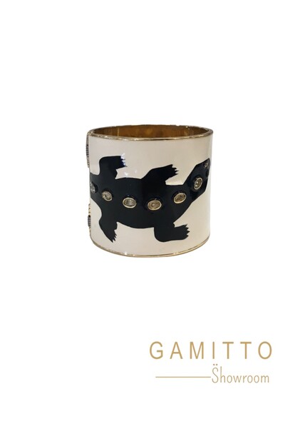 Foto Bracelete Esmaltado em Banho Ouro