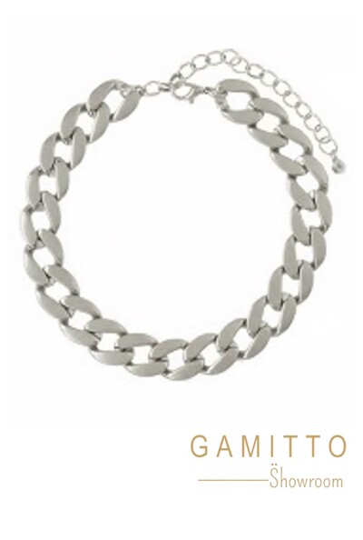 Foto Colar Elos em Banho Prata