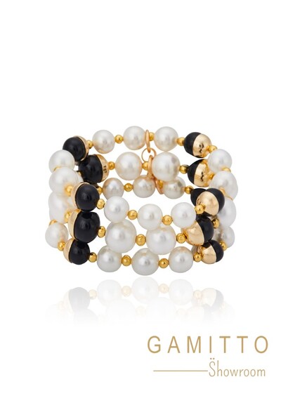 Foto Pulseira Pérolas em Banho Ouro
