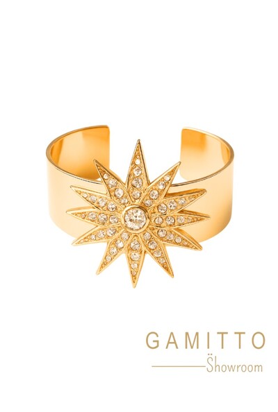 Foto Bracelete Cristais em Banho Ouro