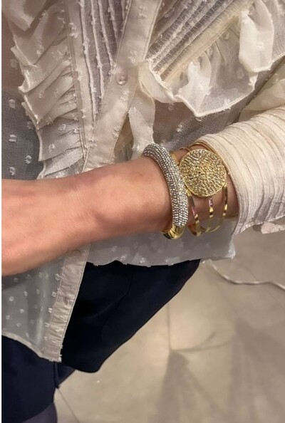 FotoBracelete Cristais em Banho Ouro