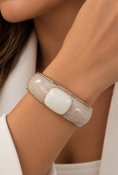 Foto Bracelete Esmaltado em Banho Ouro