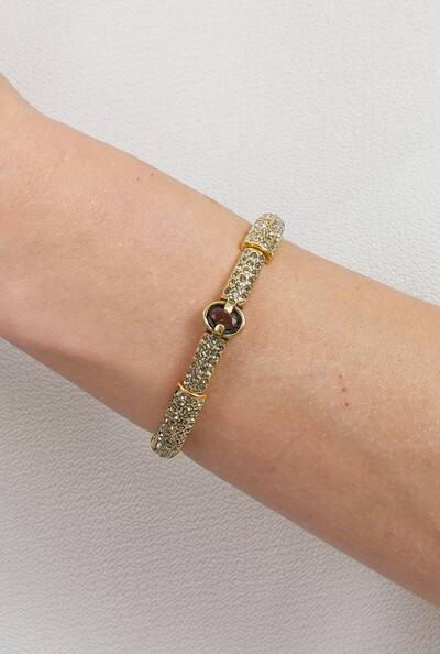 FotoPulseira Cristais em Banho Ouro Vintage