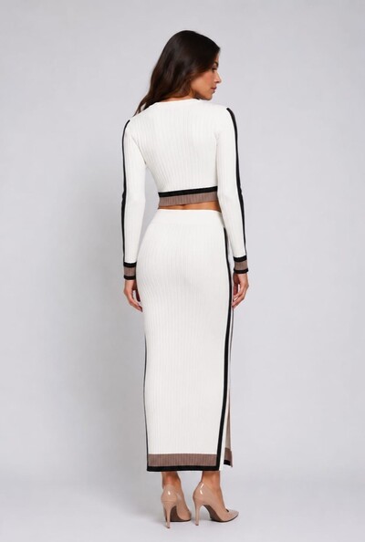 Foto Conjunto Branco em Tricot