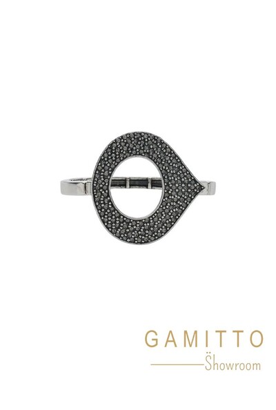 Foto Pulseira Cristais em Banho Prata Vintage