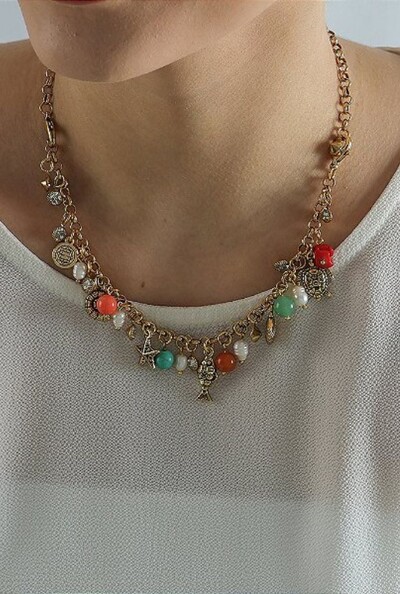 FotoColar/Pulseira em Banho Ouro Vintage