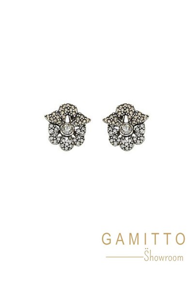 Foto Brinco Coleção Cristais em Banho Prata Vintage