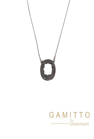 Foto Colar Drusa em Banho Prata