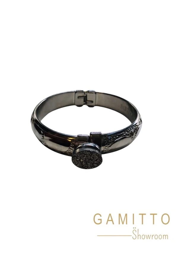 Bracelete Drusa em Banho Prata