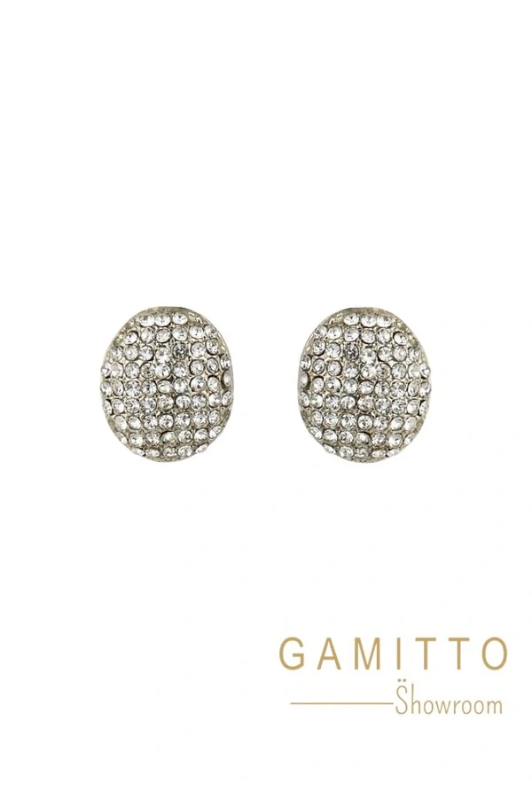 Brinco Cristais em Banho Prata