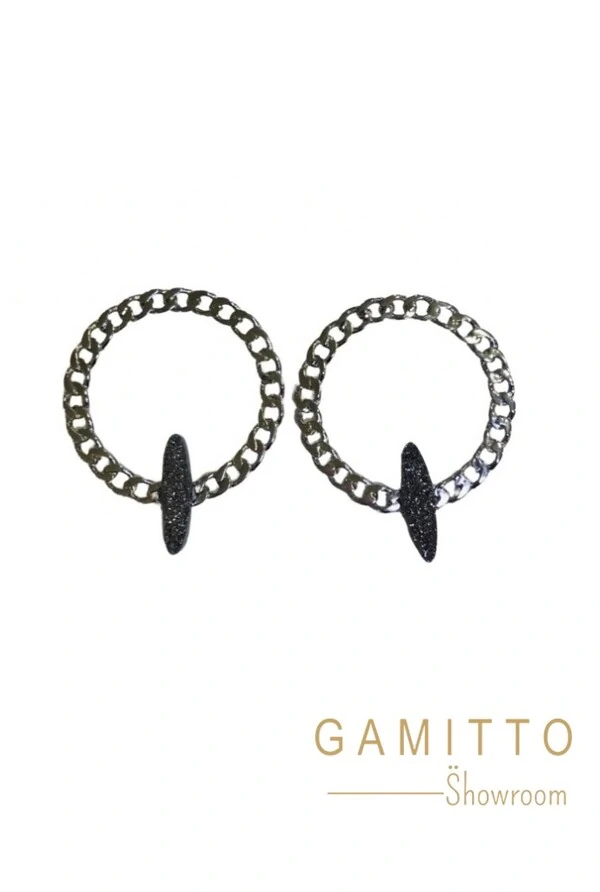 Brinco Drusa em Banho Prata