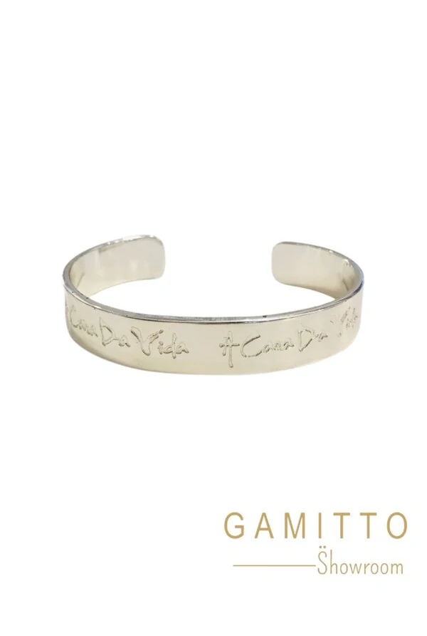 Bracelete Frase em Banho Prata