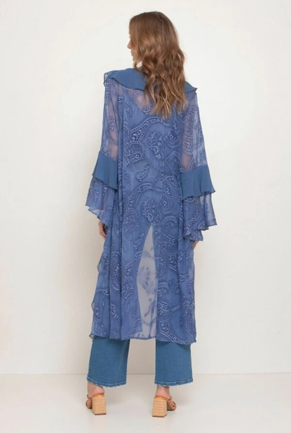 Kimono Longo com Babados