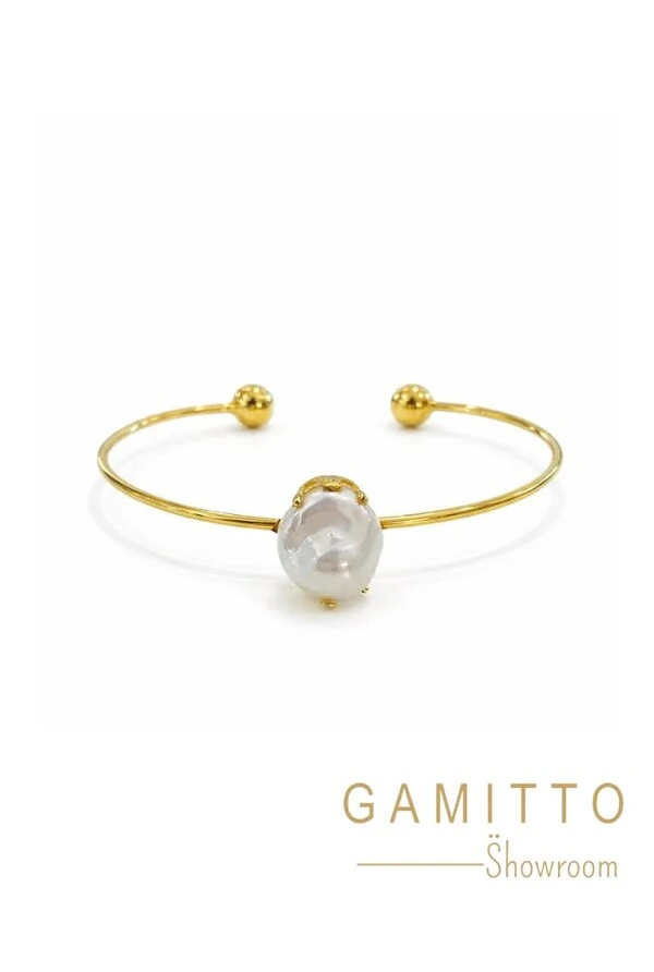 Bracelete Pérola em Banho Ouro