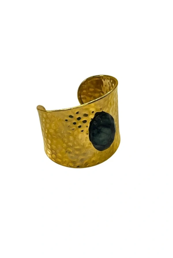 Bracelete Esmeralda em Banho Ouro