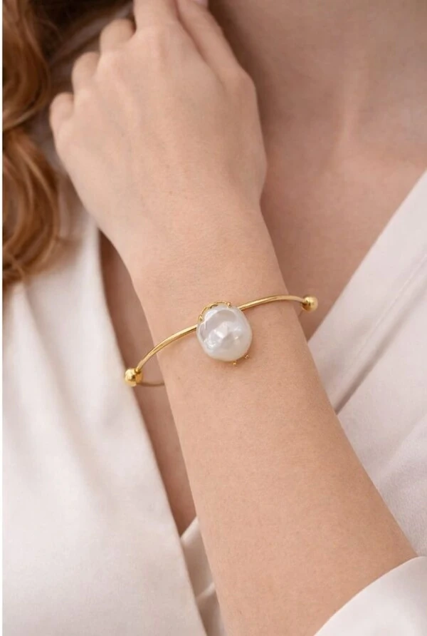 Bracelete Pérola em Banho Ouro