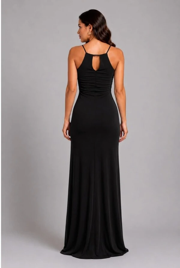 Vestido Longo em Camurça