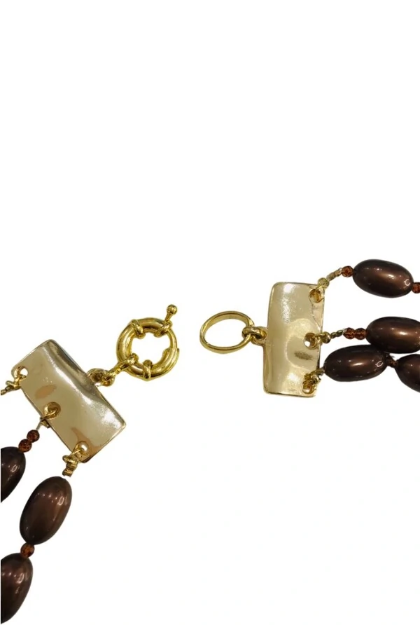 Colar Pérolas em Banho Ouro