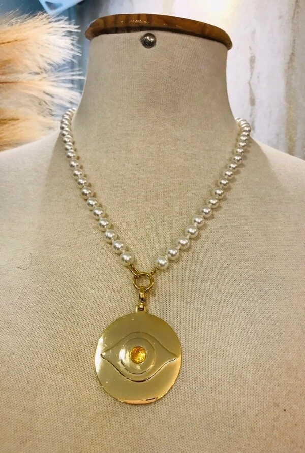 Colar Pérolas em Banho Ouro